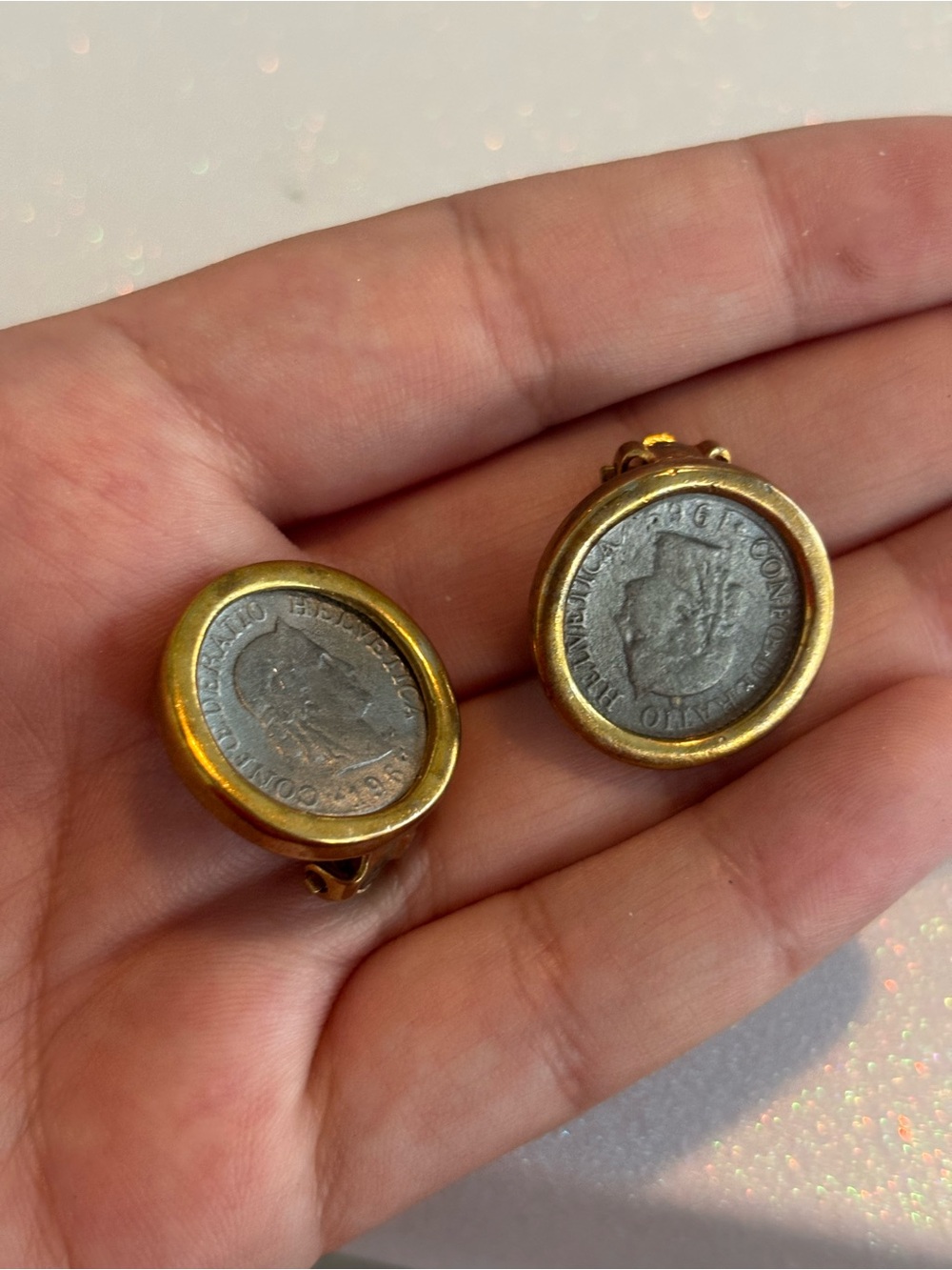 Vintage Carolee Coin Clip Earrings
